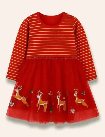 Rochie de tul de elan de Crăciun